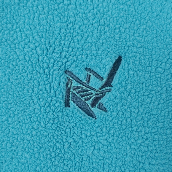 Fundy Resort Fleece Zip Up Sweatshirt Jacket Size Medium Blue - Picture 7 of 11